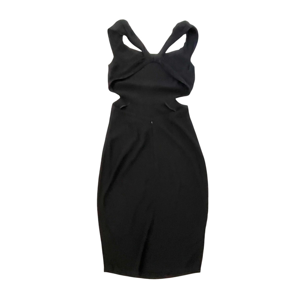 Reformation Open Back Midi Dress - Black - Size S - Picture 2 of 5